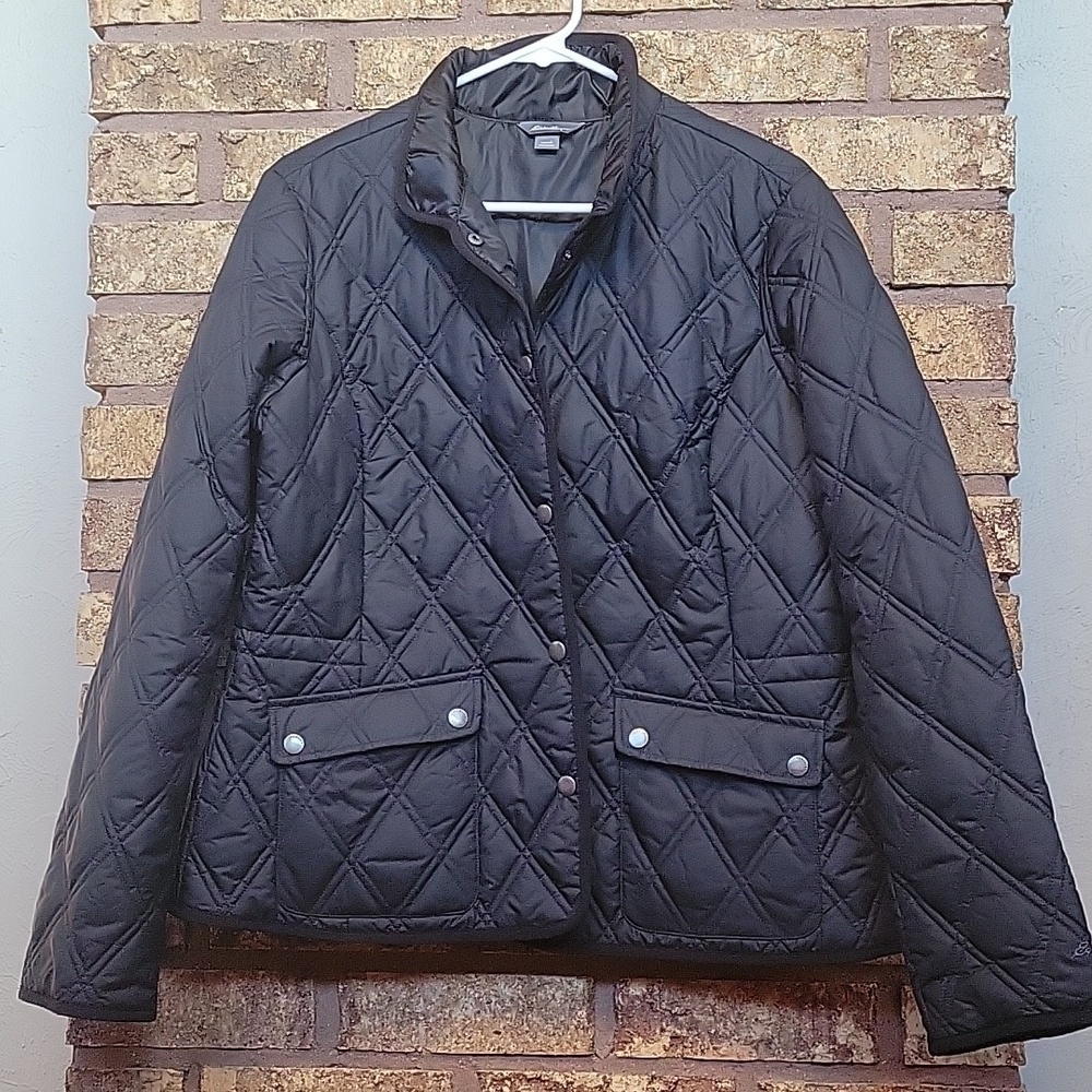 Eddie Bauer Women's Black Quilted Puffer Jacket Size Large